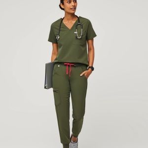 FIGS DARK OLIVE LIMITED EDITION SCRUBS